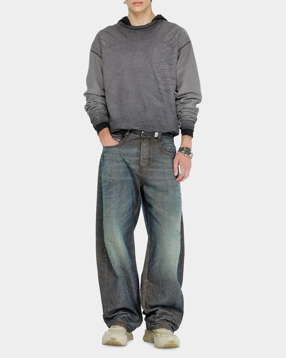 Diesel Men's Aron Cotton-Blend Fleece Sweatshirt | Thumbnail 2 Diesel Men's Aron Cotton-Blend Fleece Sweatshirt | Thumbnail 2