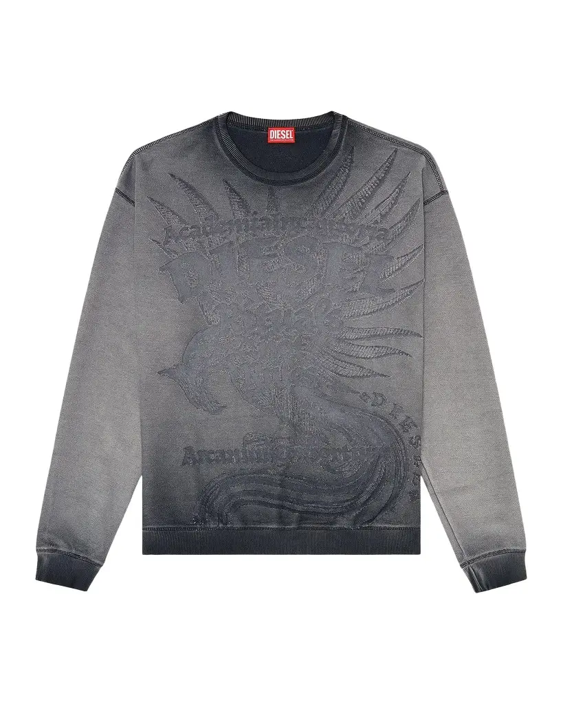 Diesel Men's Aron Cotton-Blend Fleece Sweatshirt | Image 1 Diesel Men's Aron Cotton-Blend Fleece Sweatshirt | Image 1
