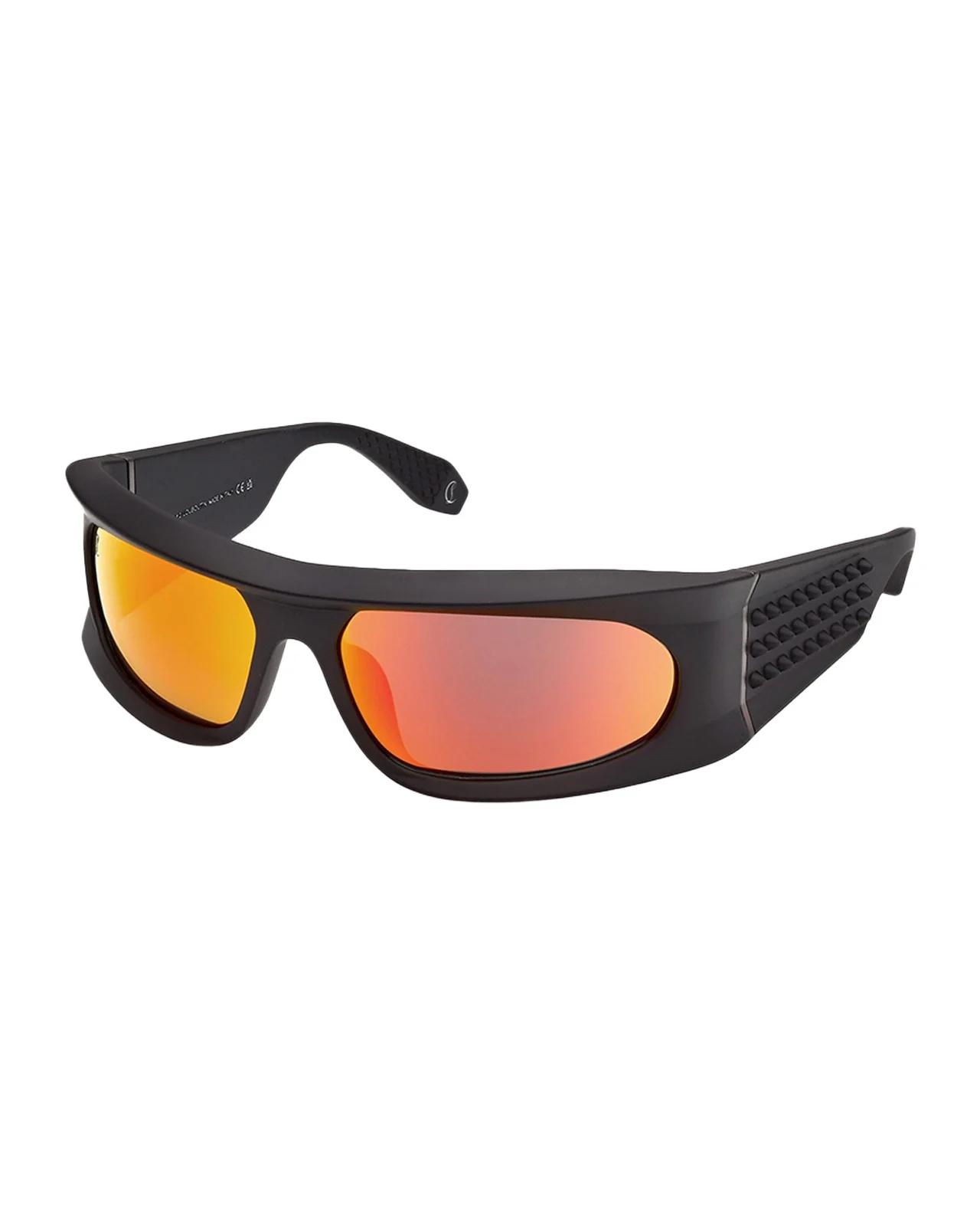 Men's Temple-Spikes Acetate Rectangle Sunglasses