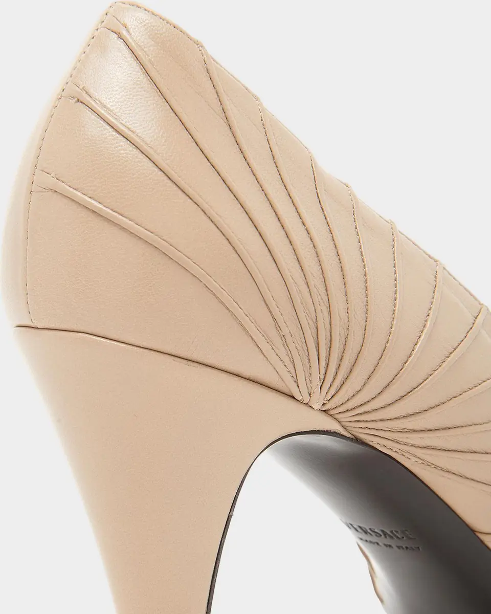 Versace 90mm Gianni Textured Leather Pumps | Thumbnail 2 Versace 90mm Gianni Textured Leather Pumps | Thumbnail 2
