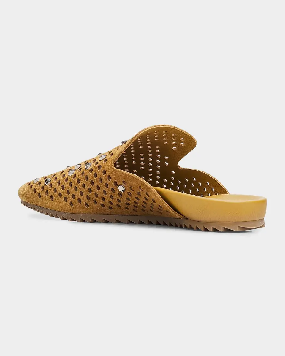Pedro Garcia Braidy Crystal-Embellished Suede Clogs | Thumbnail 4