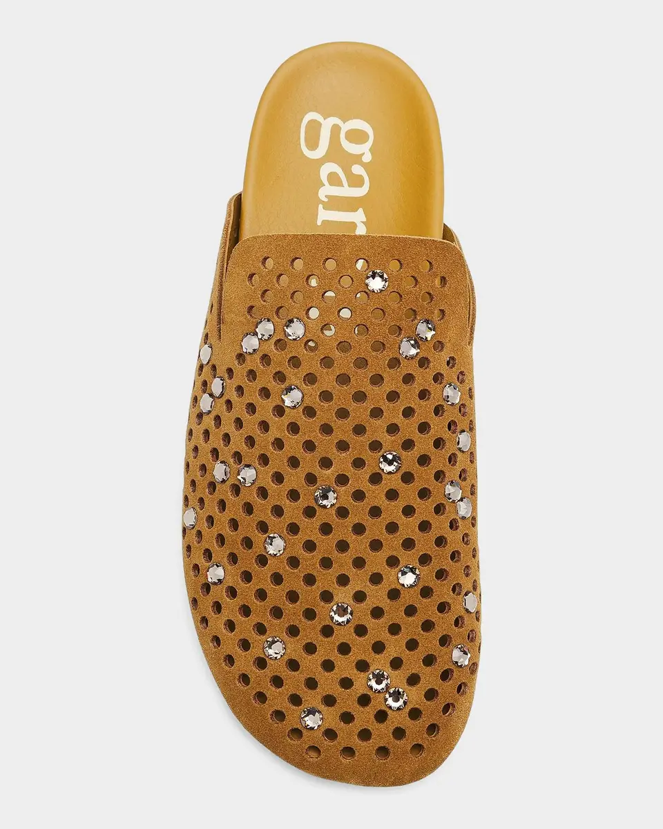 Pedro Garcia Braidy Crystal-Embellished Suede Clogs | Thumbnail 5