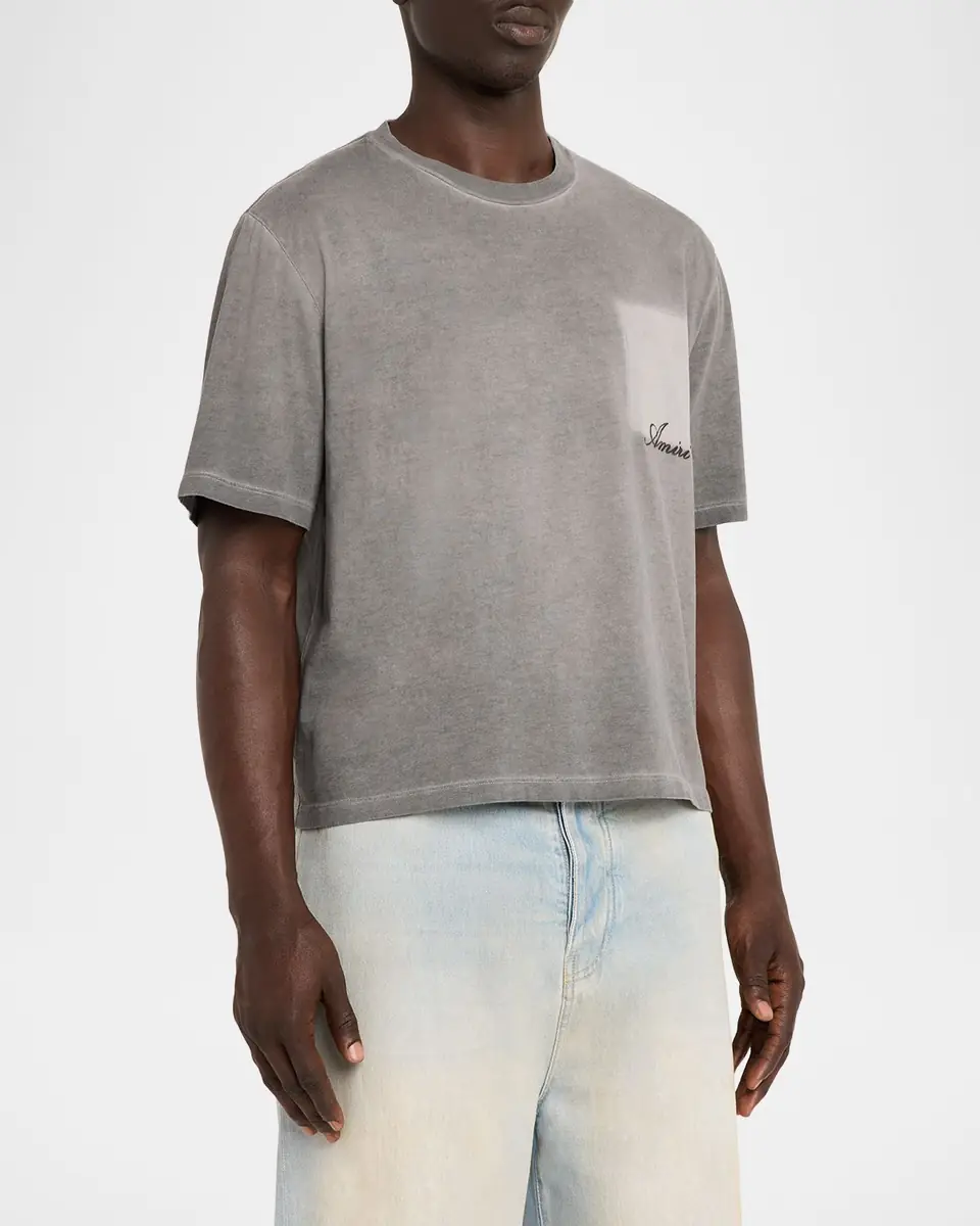 AMIRI Faded Pocket Crop T-Shirt | Thumbnail 3