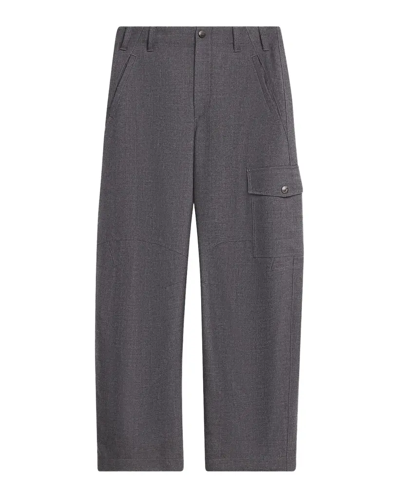 Brunello Cucinelli Mid-Rise Barrel-Leg Cargo Pants | Image 1 Brunello Cucinelli Mid-Rise Barrel-Leg Cargo Pants | Image 1