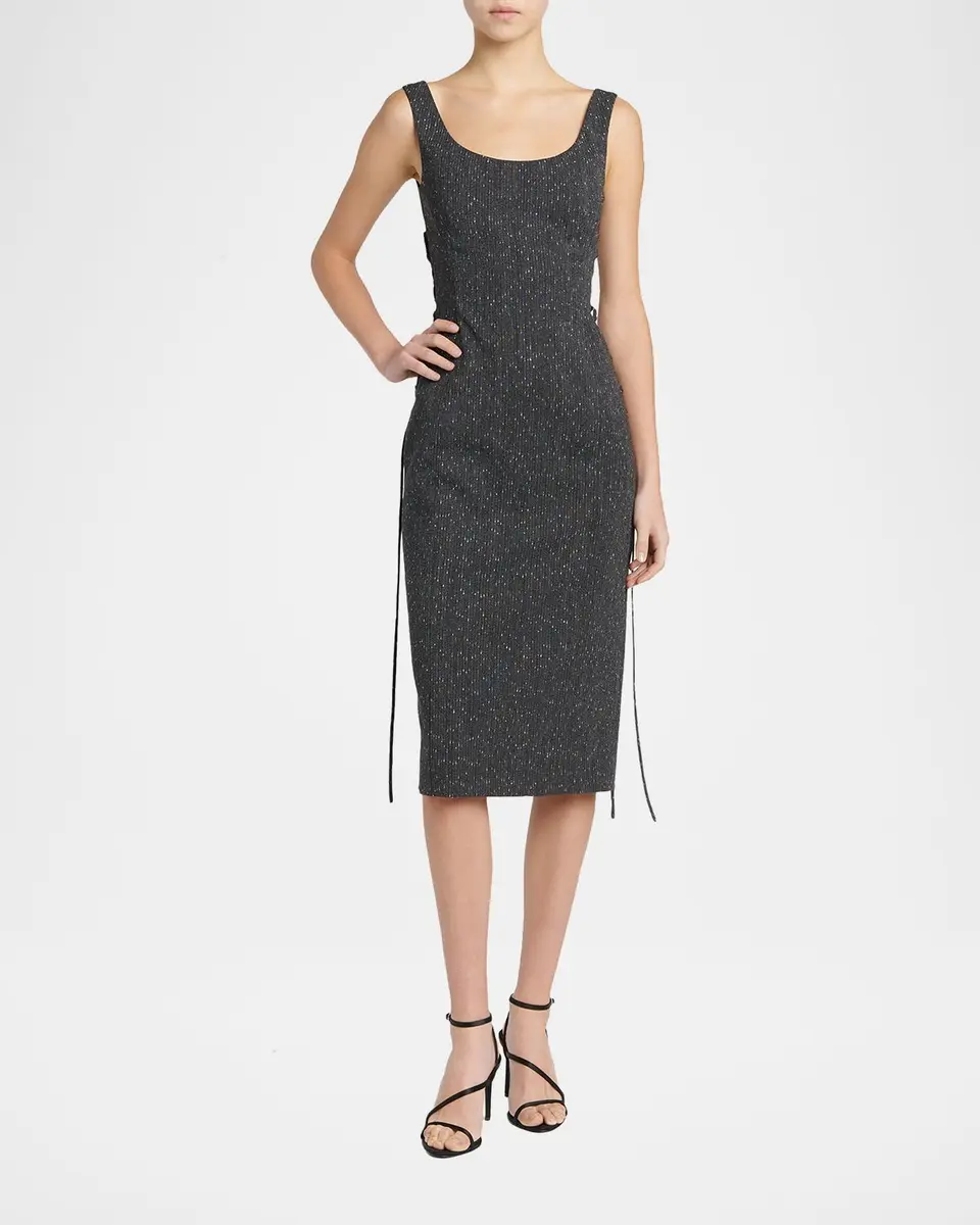 Alexander McQueen Sleeveless Laced Sheath Dress | Thumbnail 2 Alexander McQueen Sleeveless Laced Sheath Dress | Thumbnail 2