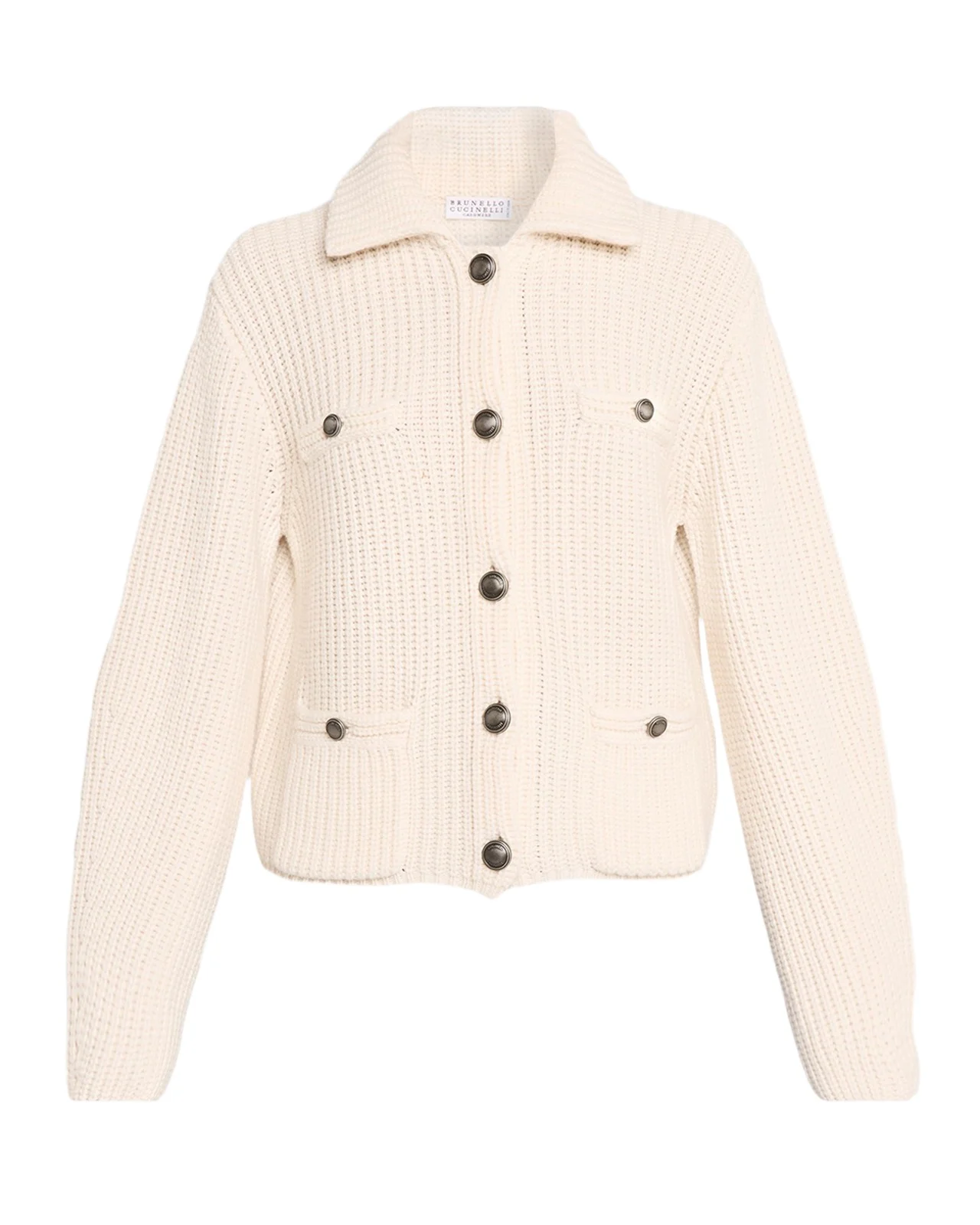 Cashmere Rib Collared Cardigan Cashmere Rib Collared Cardigan
