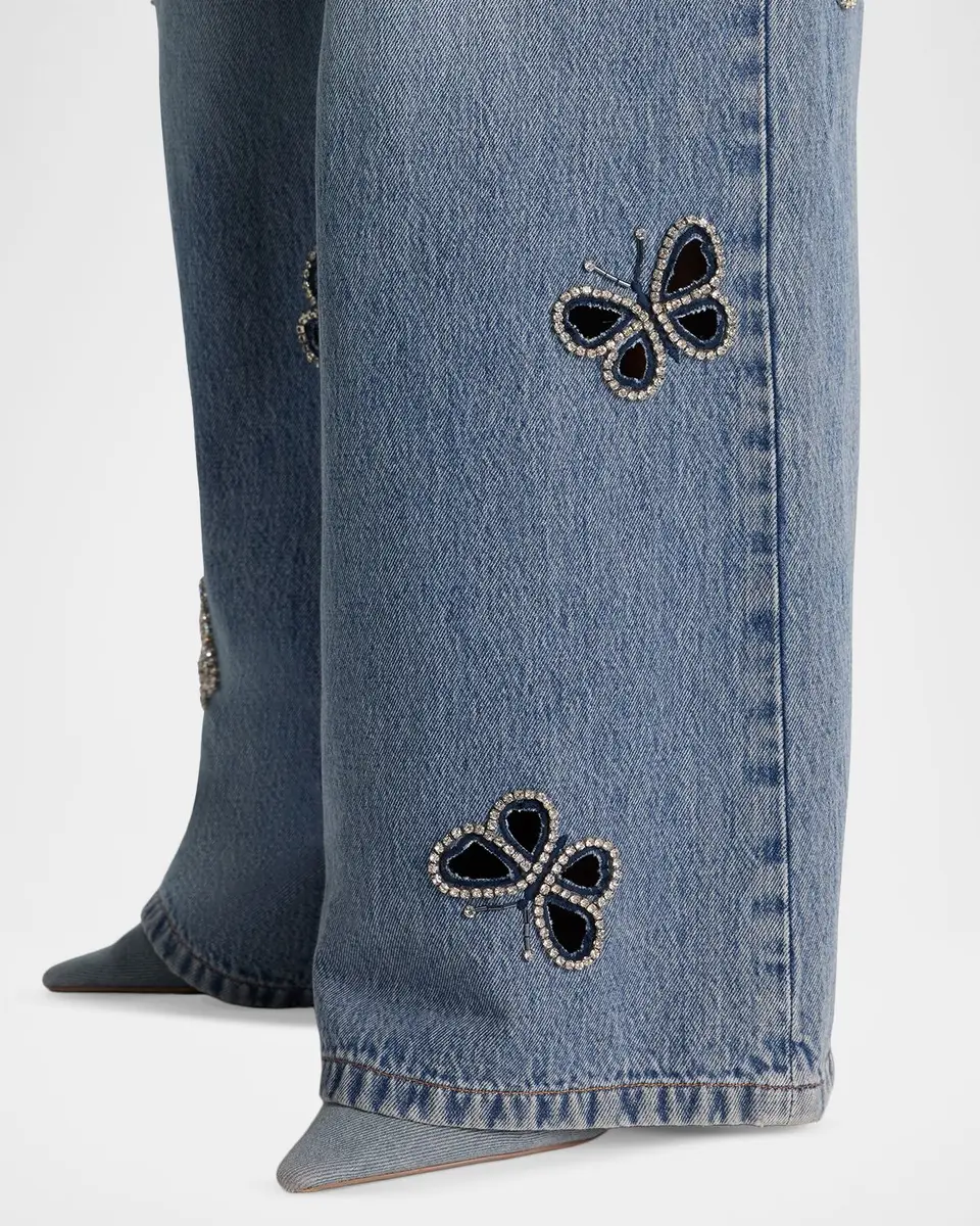 Alice + Olivia Amazing Embellished Cutout Jeans | Thumbnail 5