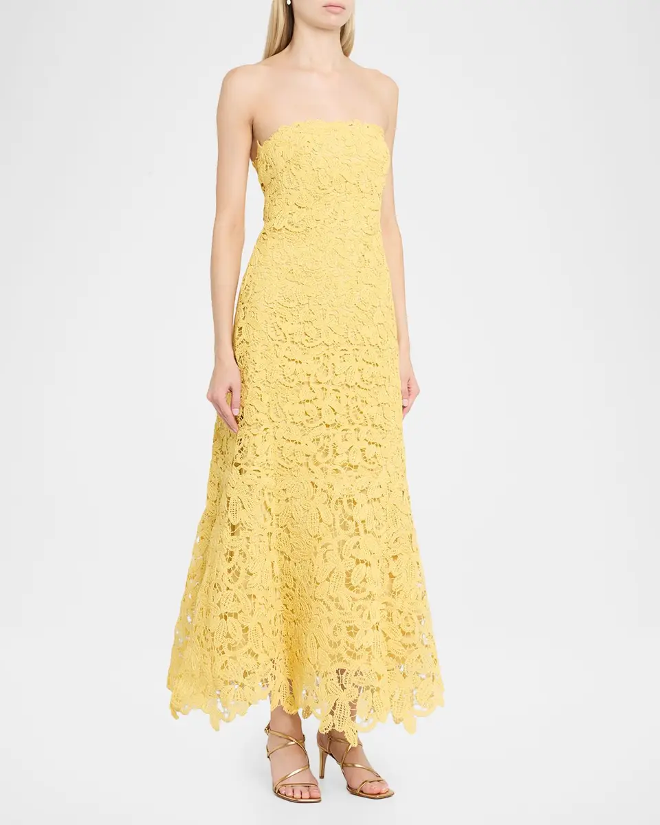 Simkhai Sera Floral Lace Bustier Maxi Dress | Thumbnail 4 Simkhai Sera Floral Lace Bustier Maxi Dress | Thumbnail 4