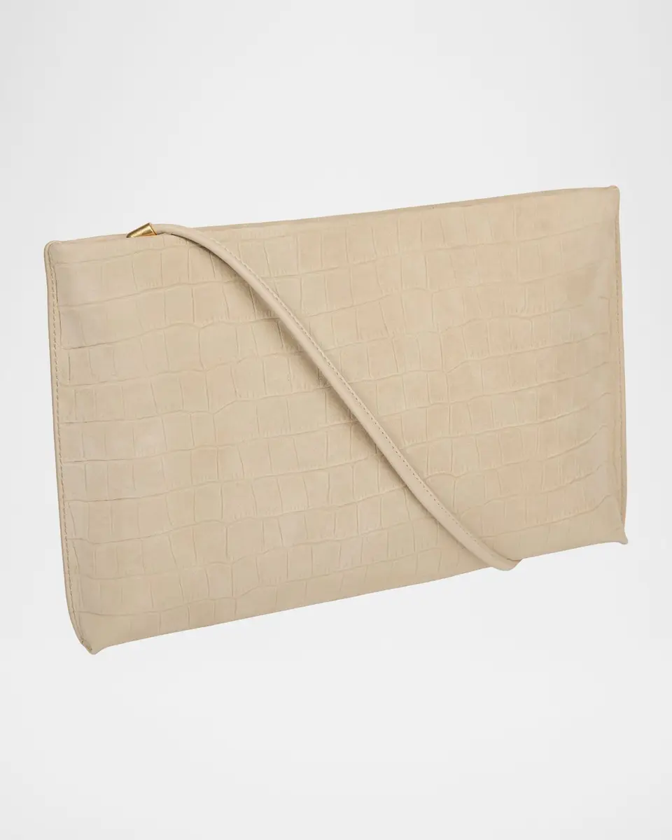 Vince Athene Croc-Embossed Leather Pouch | Thumbnail 2