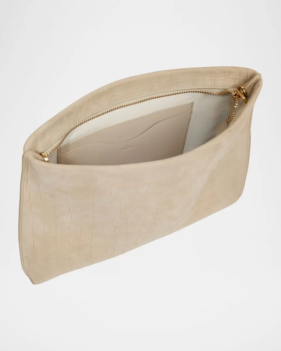 Vince Athene Croc-Embossed Leather Pouch | Thumbnail 3