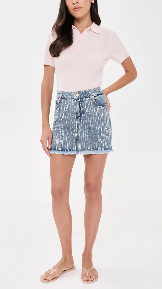 Alice + Olivia Kiera Embellished Denim Mini Skirt | Thumbnail 5 Alice + Olivia Kiera Embellished Denim Mini Skirt | Thumbnail 5