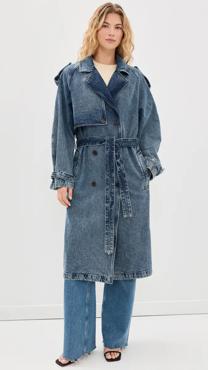 Anine Bing Rickie Denim Maxi Trench | Thumbnail 2 Anine Bing Rickie Denim Maxi Trench | Thumbnail 2