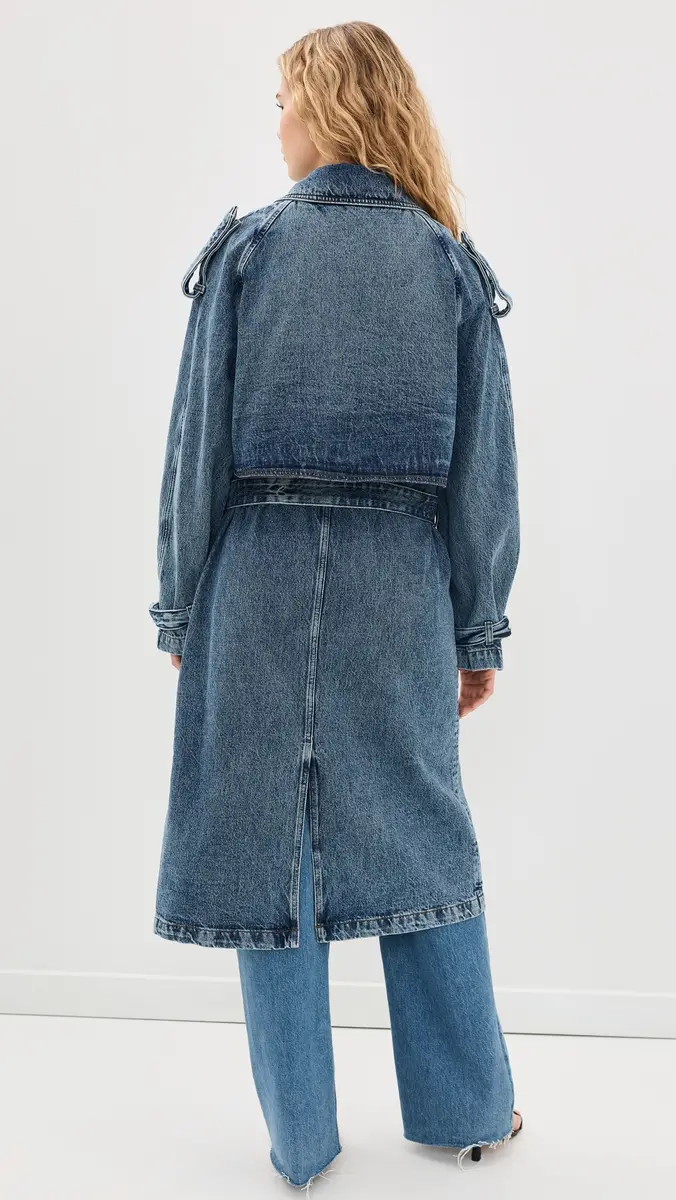 Anine Bing Rickie Denim Maxi Trench | Thumbnail 3 Anine Bing Rickie Denim Maxi Trench | Thumbnail 3