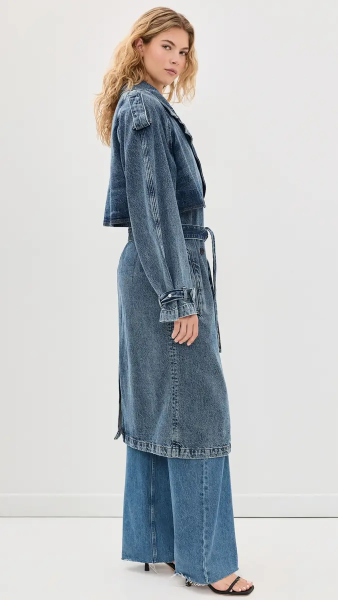 Anine Bing Rickie Denim Maxi Trench | Thumbnail 4 Anine Bing Rickie Denim Maxi Trench | Thumbnail 4
