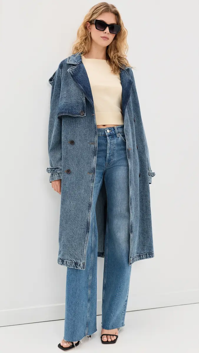 Anine Bing Rickie Denim Maxi Trench | Thumbnail 5 Anine Bing Rickie Denim Maxi Trench | Thumbnail 5