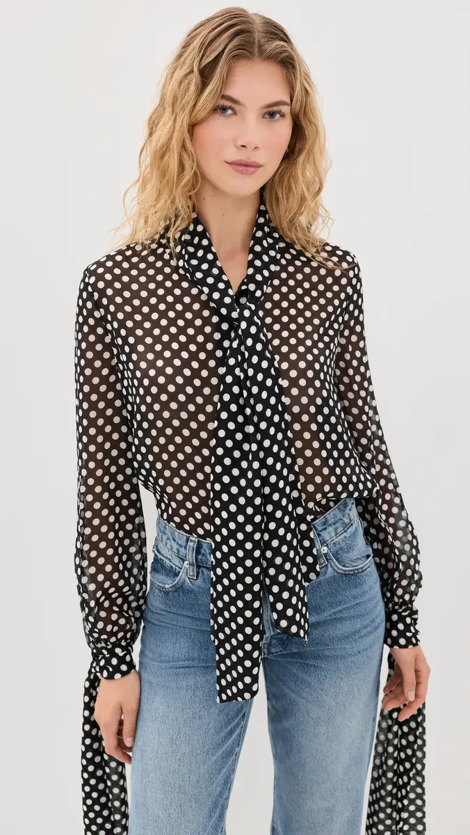 Frame The Polka Dot Nouvelle Blouse | Thumbnail 3 Frame The Polka Dot Nouvelle Blouse | Thumbnail 3