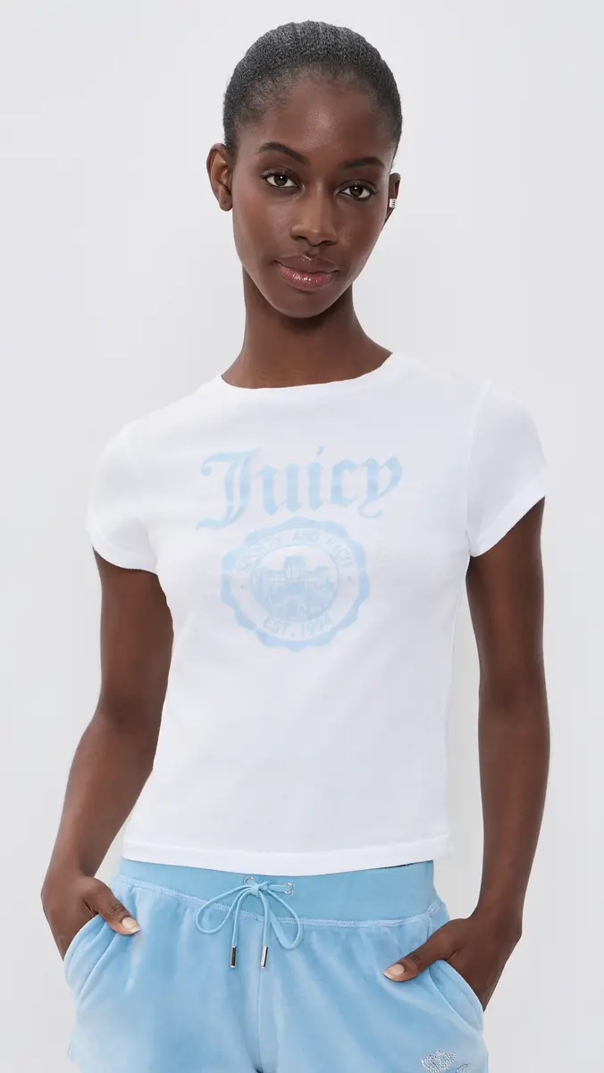 Sporty & Rich Juicy Emblem Essentials Tee | Thumbnail 2 Sporty & Rich Juicy Emblem Essentials Tee | Thumbnail 2
