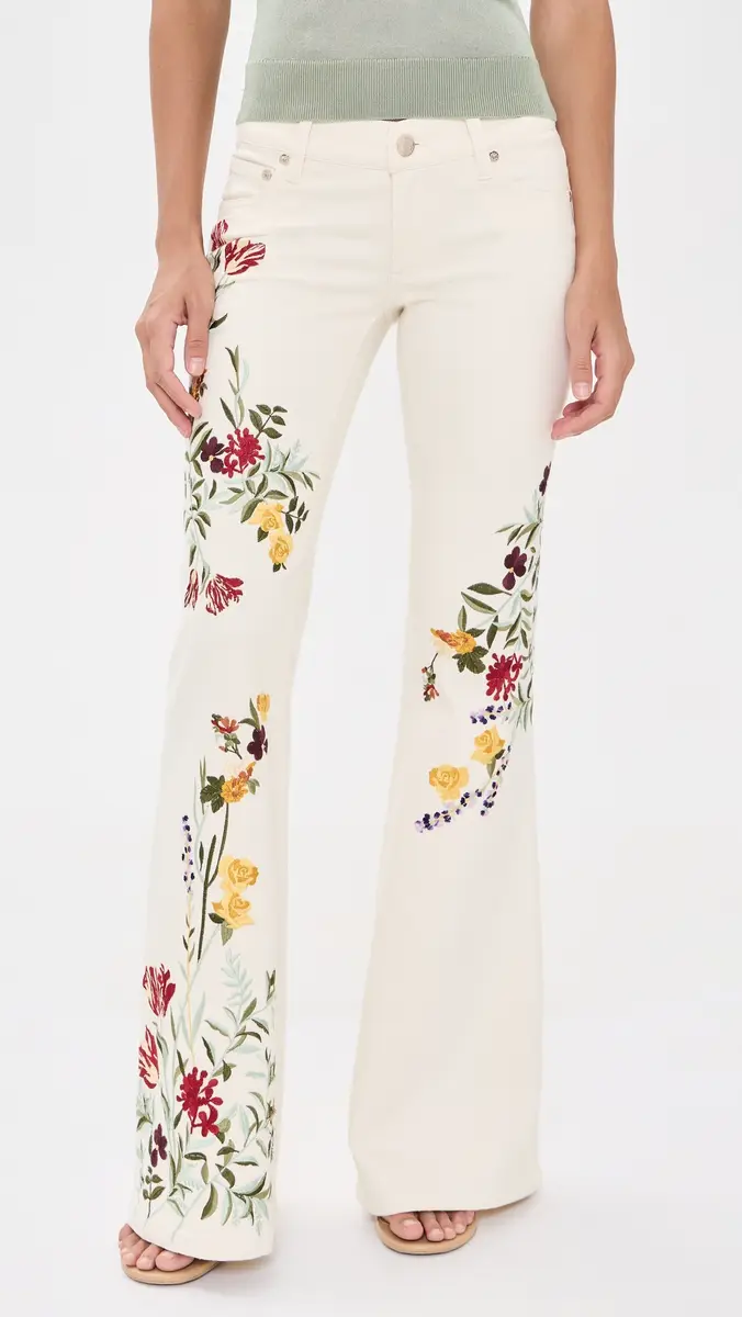 Alice + Olivia Emryn Embroidered Jeans | Thumbnail 2