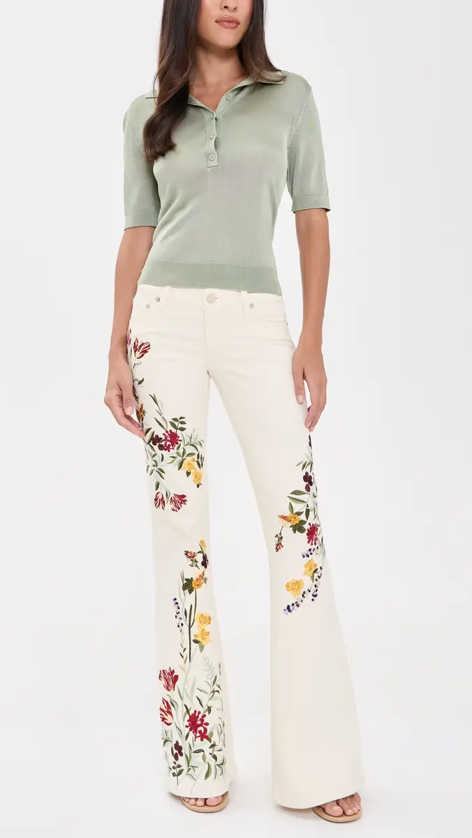 Alice + Olivia Emryn Embroidered Jeans | Thumbnail 5