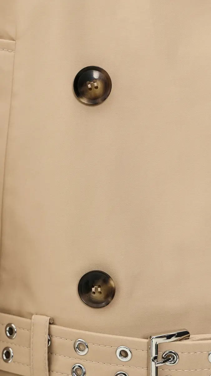 Ganni Double Cotton Belted Jacket | Thumbnail 6