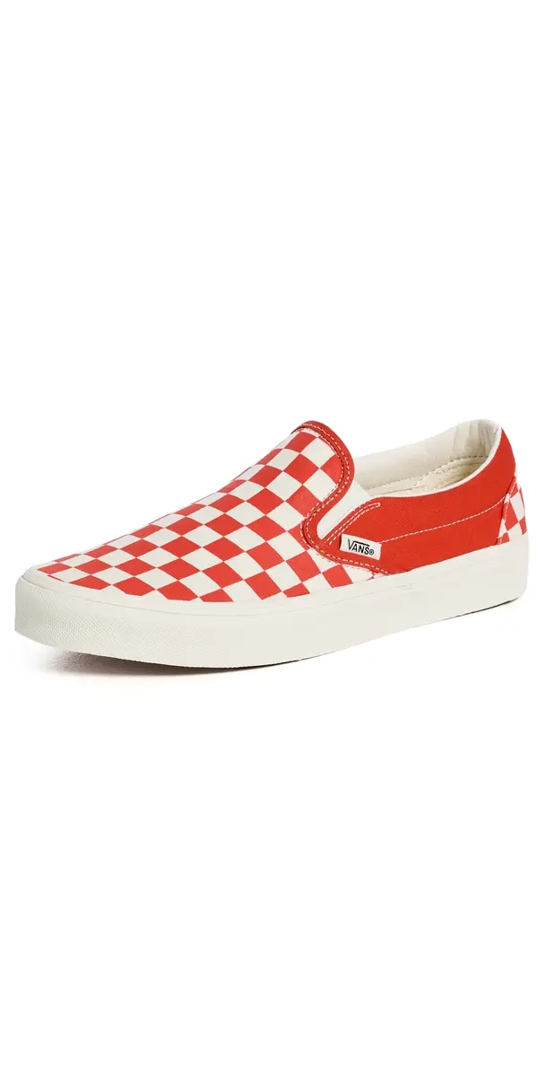 Vans Classic Slip On Sneakers Checkerboard Tomato M 4.5/ W 6 | Image 1 Vans Classic Slip On Sneakers Checkerboard Tomato M 4.5/ W 6 | Image 1