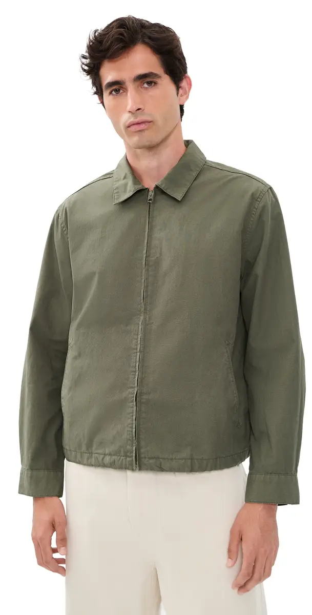 Madewell Transitional Cotton Zip Jacket Capers L | Image 1 Madewell Transitional Cotton Zip Jacket Capers L | Image 1