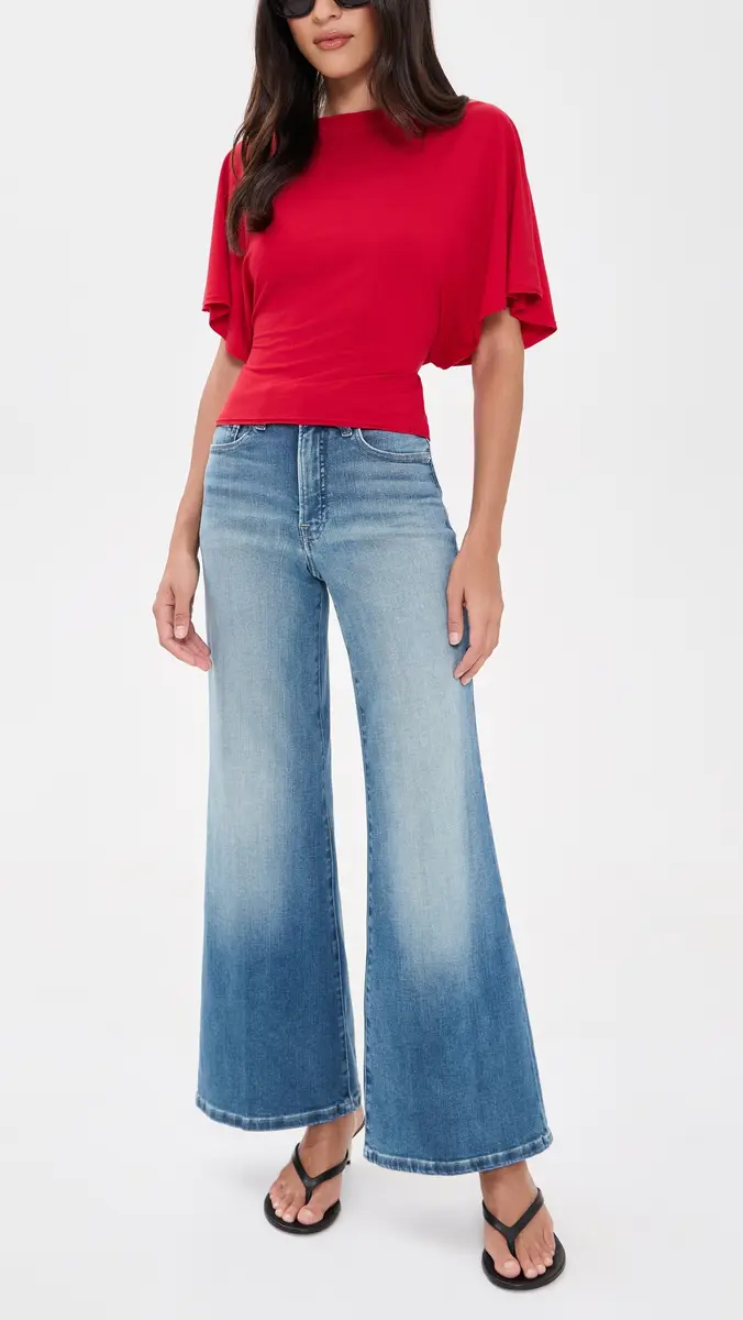 GOOD AMERICAN Soft Tech Good Waist Palazzo Ankle Jeans Indigo38 | Thumbnail 5 GOOD AMERICAN Soft Tech Good Waist Palazzo Ankle Jeans Indigo38 | Thumbnail 5