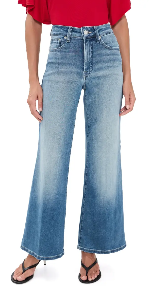 Good American Soft Tech Good Waist Palazzo Ankle Jeans Indigo138 | Image 1 Good American Soft Tech Good Waist Palazzo Ankle Jeans Indigo138 | Image 1