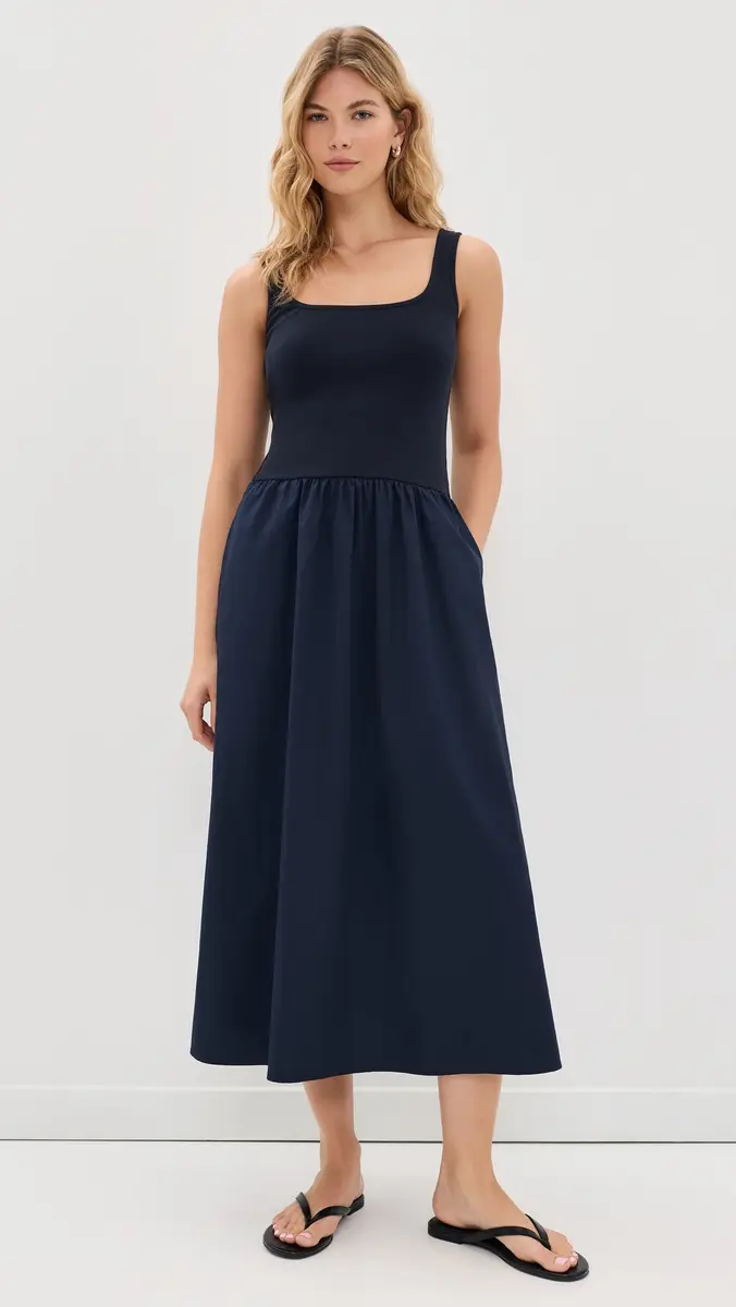 perfectwhitetee Fabiola Cotton Poplin Sleeveless Dress | Thumbnail 2 perfectwhitetee Fabiola Cotton Poplin Sleeveless Dress | Thumbnail 2
