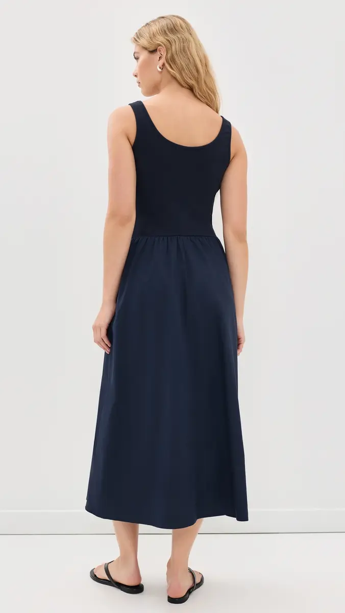 perfectwhitetee Fabiola Cotton Poplin Sleeveless Dress | Thumbnail 3 perfectwhitetee Fabiola Cotton Poplin Sleeveless Dress | Thumbnail 3