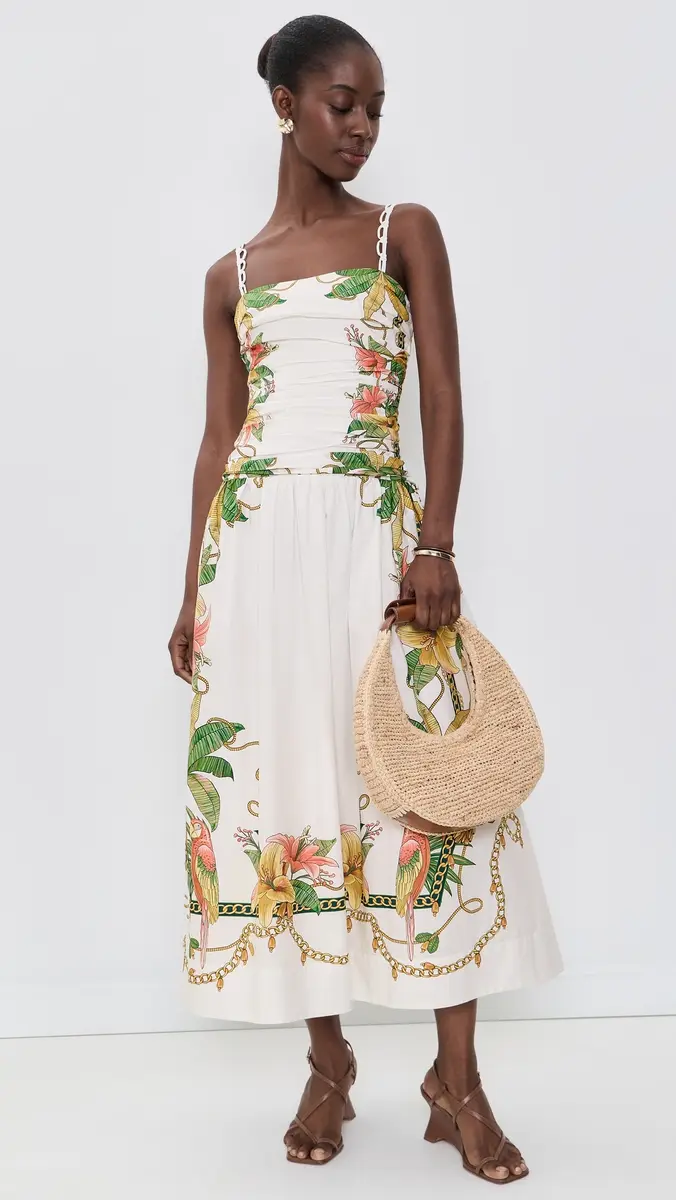 Farm Rio Tropical Royalty Midi Dress | Thumbnail 5 Farm Rio Tropical Royalty Midi Dress | Thumbnail 5