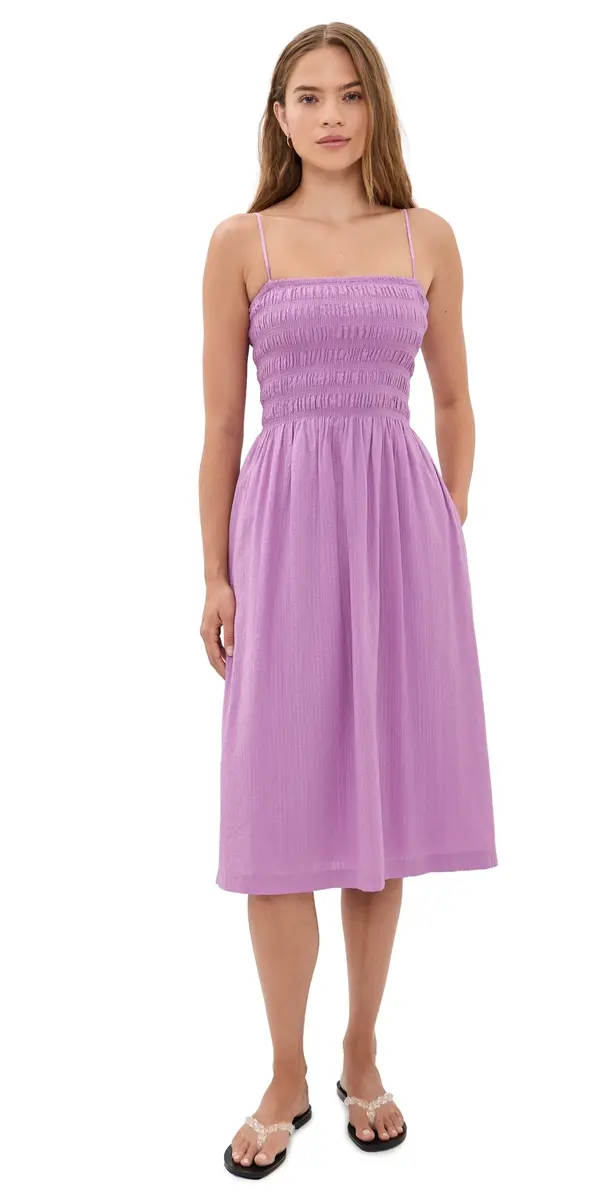 Madewell Peony Midi Dress Warm Wisteria | Image 1 Madewell Peony Midi Dress Warm Wisteria | Image 1