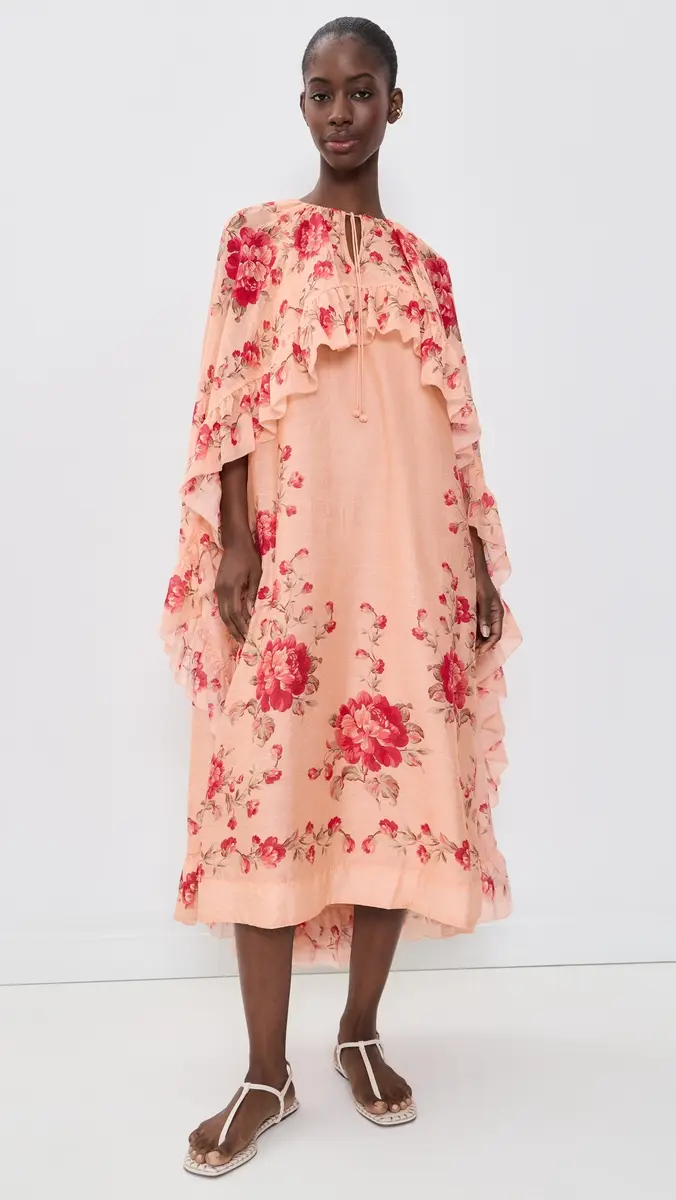 Sea Christina Print Midi Cape Dress | Thumbnail 2 Sea Christina Print Midi Cape Dress | Thumbnail 2