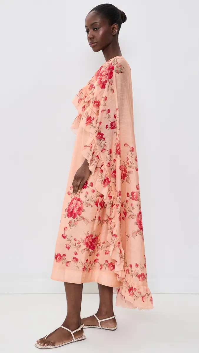 Sea Christina Print Midi Cape Dress | Thumbnail 4 Sea Christina Print Midi Cape Dress | Thumbnail 4