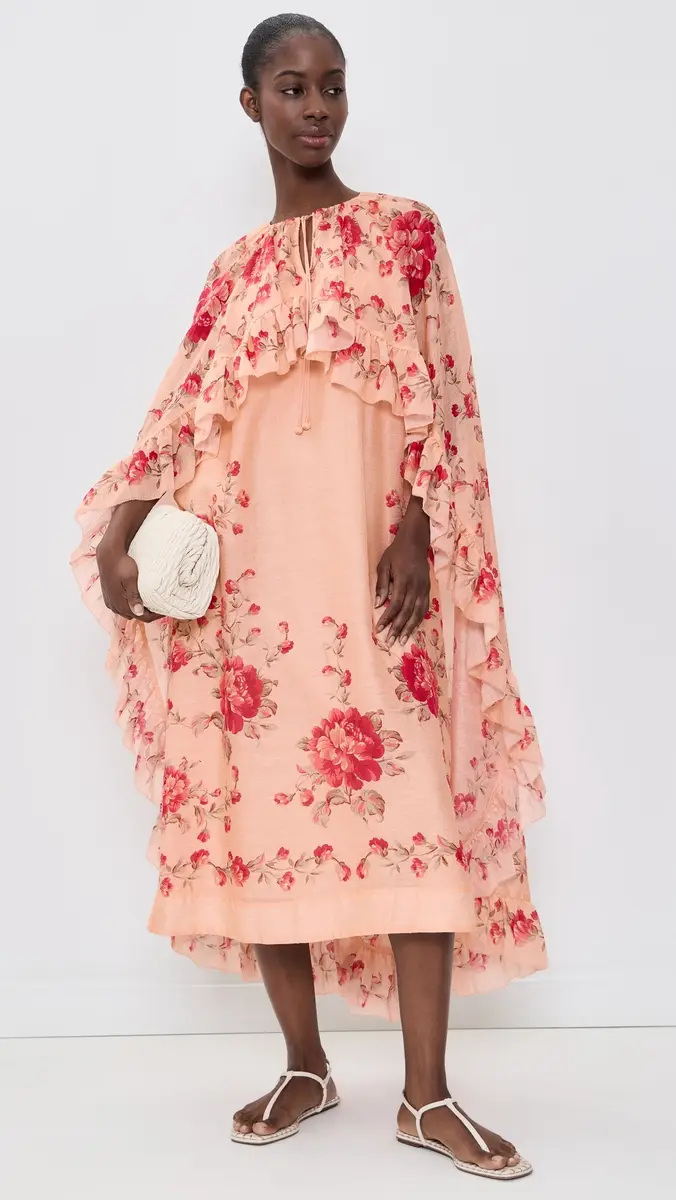 Sea Christina Print Midi Cape Dress | Thumbnail 5 Sea Christina Print Midi Cape Dress | Thumbnail 5
