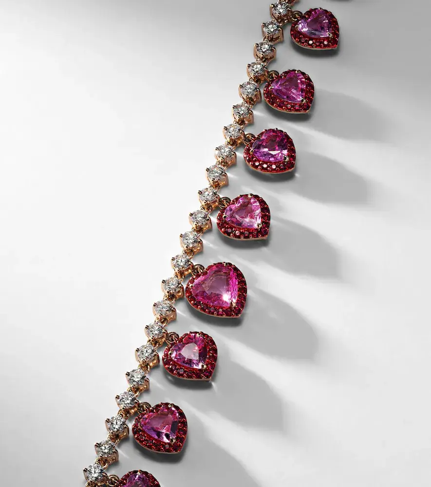 Kamyen 18kt rose gold choker with rubies and diamonds | Thumbnail 6
