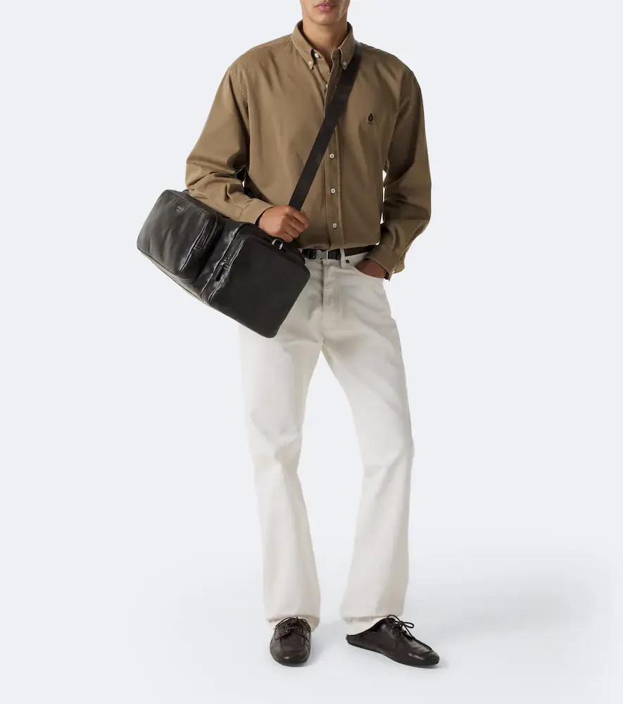 Prada Distressed leather duffel bag | Thumbnail 5