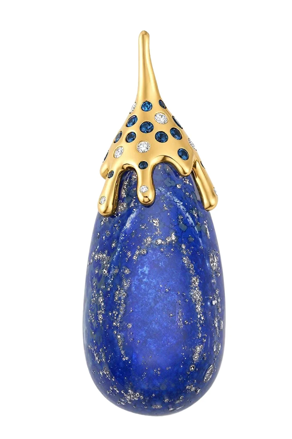 Diamond Dripping Lapis Pendant Diamond Dripping Lapis Pendant