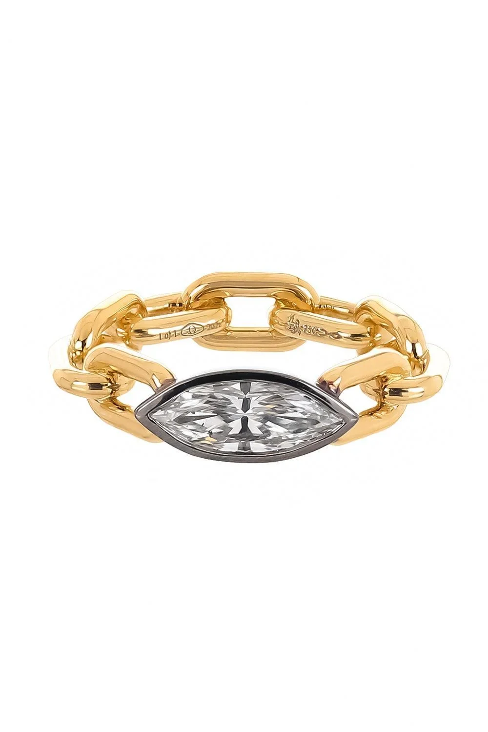 Diamond Marquise Chain Ring Diamond Marquise Chain Ring