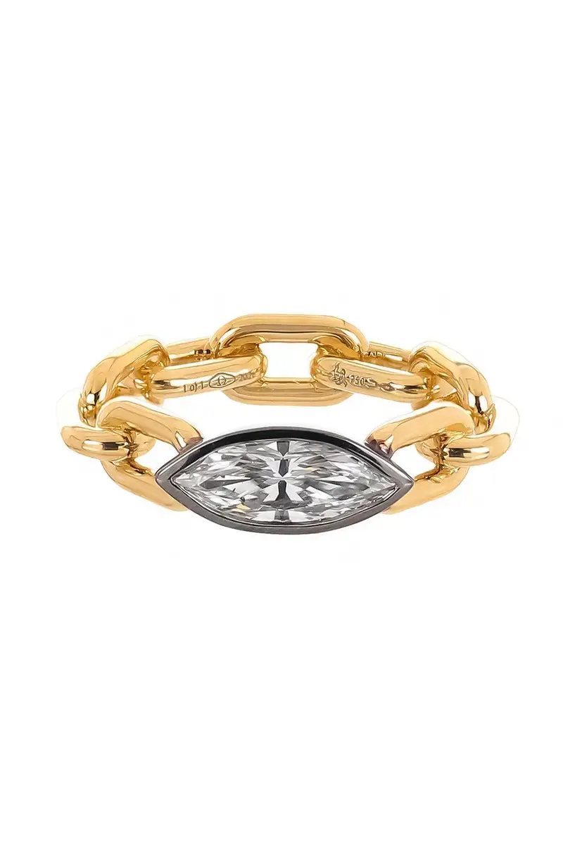 Uniform Object Diamond Marquise Chain Ring | Image 1 Uniform Object Diamond Marquise Chain Ring | Image 1