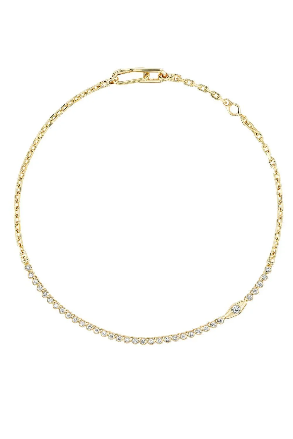 Uniform Object Diamond Vessel Tennis Necklace