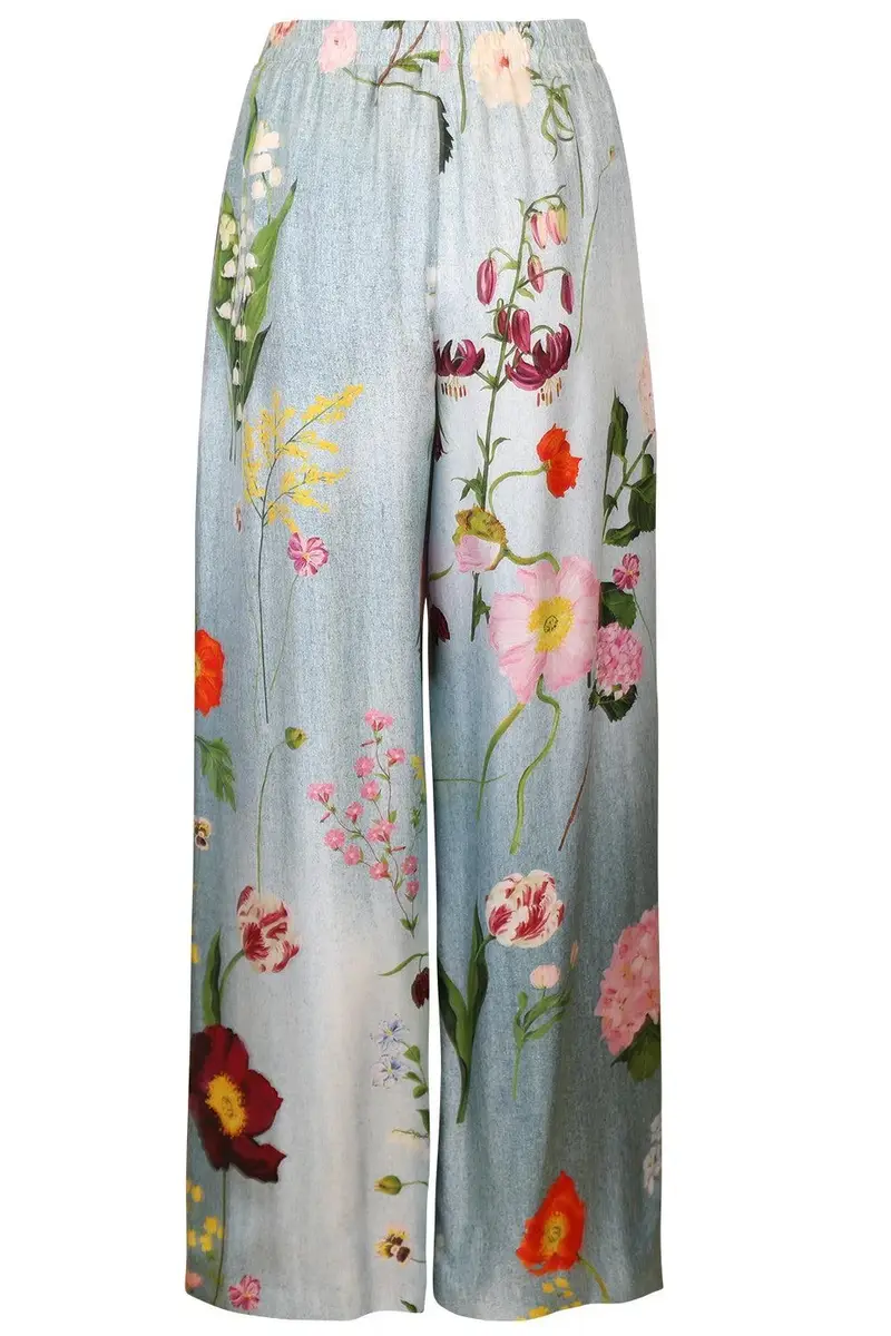 Oscar de la Renta Mixed Botanical Pant | Thumbnail 6