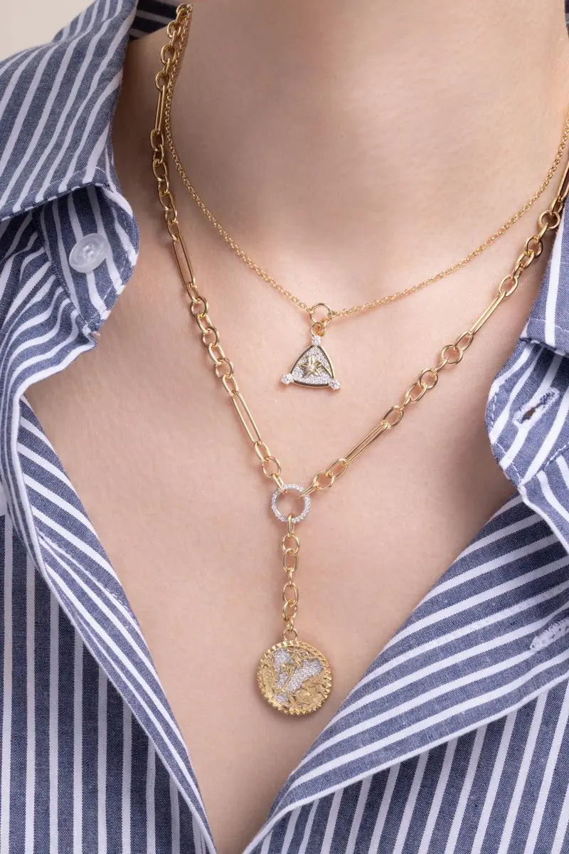 Foundrae Resilience - Diamond Pavé Blossom Belcher Necklace | Thumbnail 3 Foundrae Resilience - Diamond Pavé Blossom Belcher Necklace | Thumbnail 3