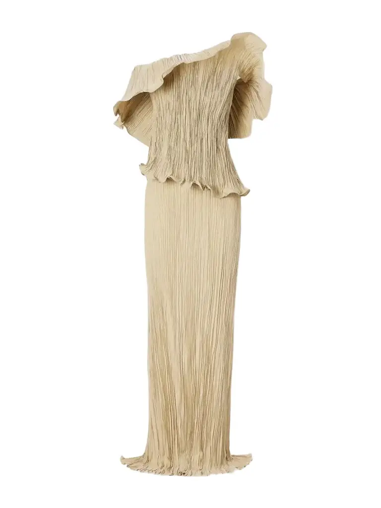 Marmar Halim Pleated Off-the-shoulder Taffeta Gown | Image 1 Marmar Halim Pleated Off-the-shoulder Taffeta Gown | Image 1