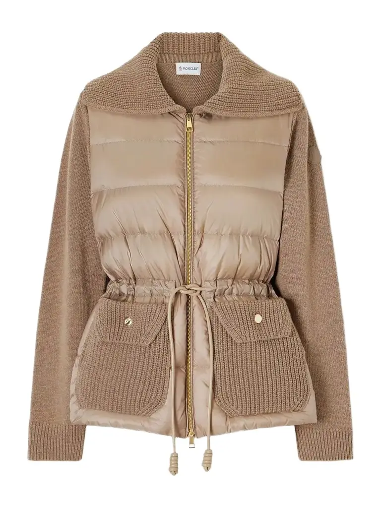 Wool And Cashmere-blend And Quilted Shell Down Cardigan Wool And Cashmere-blend And Quilted Shell Down Cardigan
