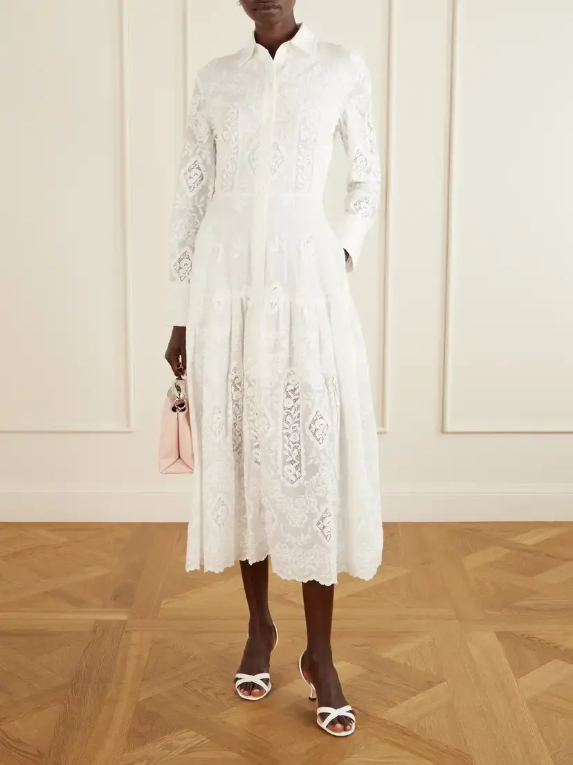 Erdem Embroidered Cotton-voile Midi Dress | Thumbnail 2