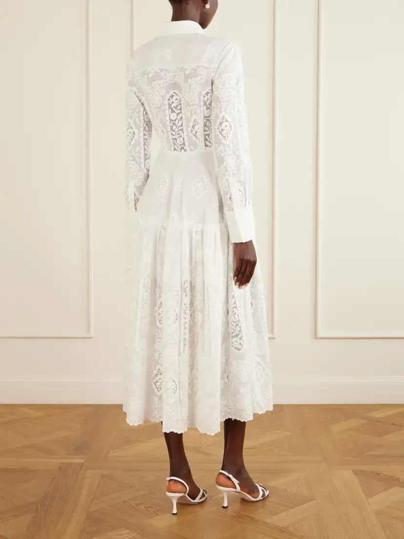 Erdem Embroidered Cotton-voile Midi Dress | Thumbnail 3