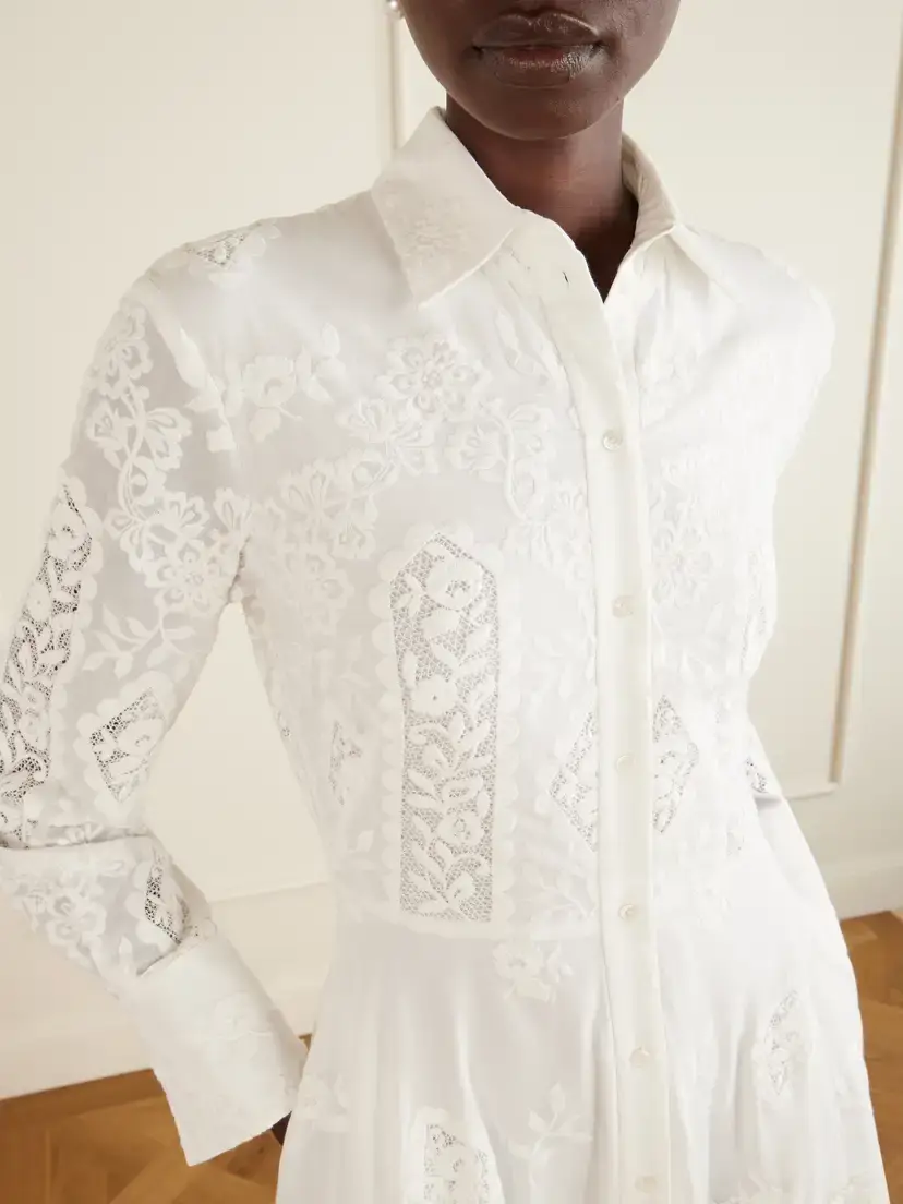 Erdem Embroidered Cotton-voile Midi Dress | Thumbnail 4