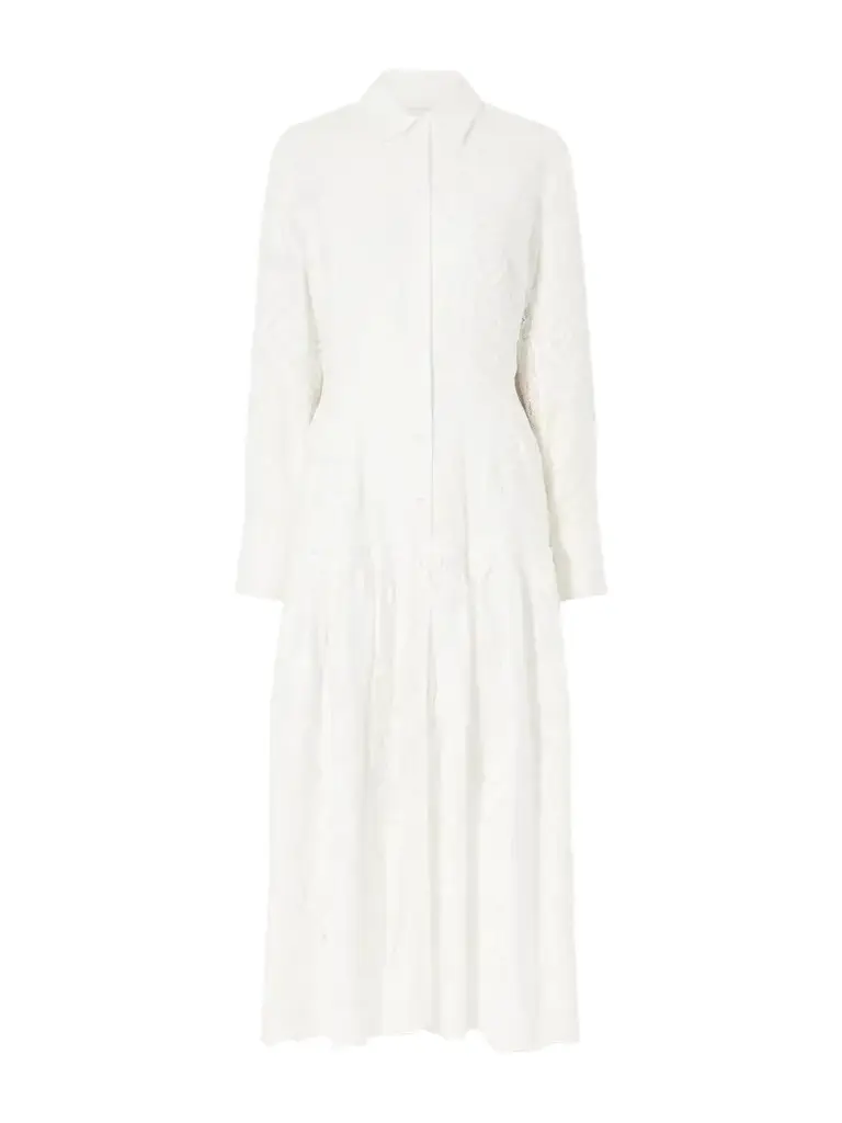 Erdem Embroidered Cotton-voile Midi Dress | Image 1 Erdem Embroidered Cotton-voile Midi Dress | Image 1