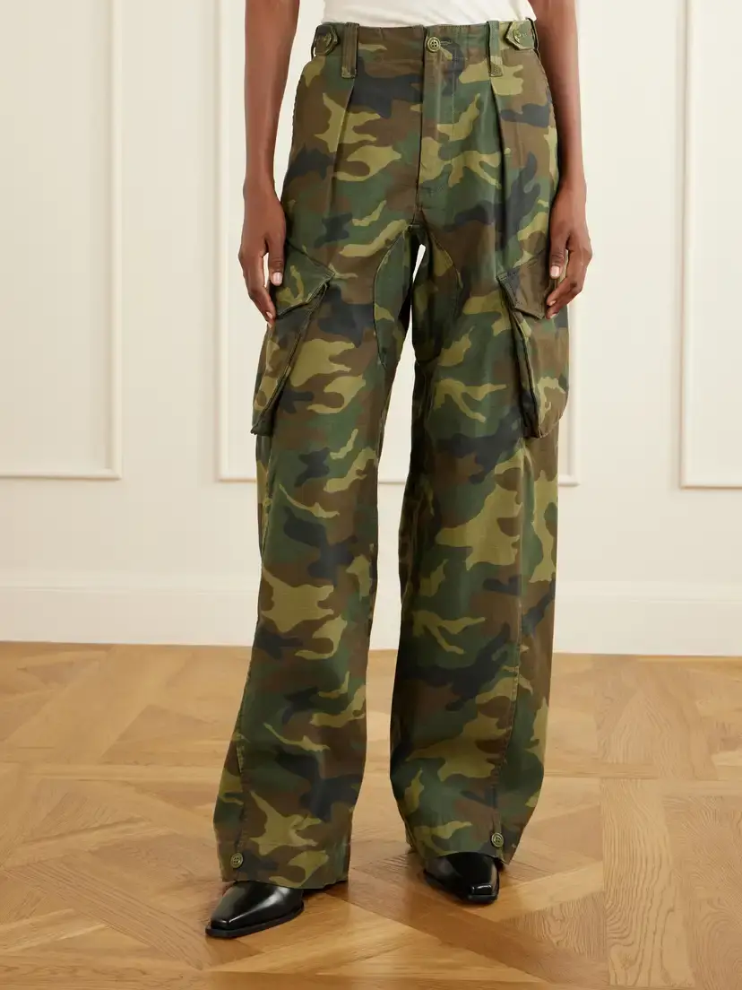 R13 Printed Cotton-canvas Barrel-leg Cargo Pants | Thumbnail 3 R13 Printed Cotton-canvas Barrel-leg Cargo Pants | Thumbnail 3